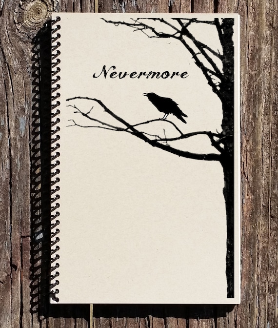 Edgar Allan Poe Journal: The Raven Nevermore Spiral Notebook