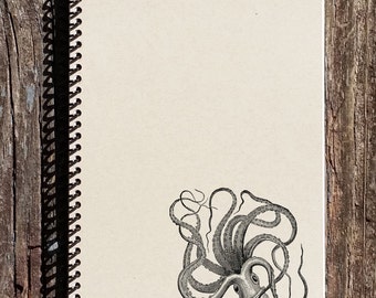 Octopus Journal - Octopus Spiral Notebook - Ocean Notebook