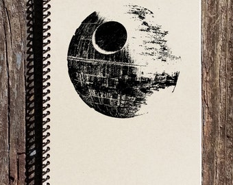 Star Wars Inspired Spiral Notebook - Death Star Notebook - Star Wars Inspired Journal - Darth Vader