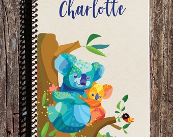 Koala Personalized Notebook - Personalized Journal - Koala Notebook - Koala Gift - Koala Stationary
