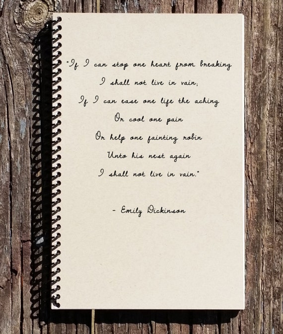 Emily Dickinson Citation Je Nai Pas Vecu En Vain Emily Etsy