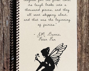 Peter Pan Spiral Notebook - Peter Pan Journal - The Beginnings of Fairies