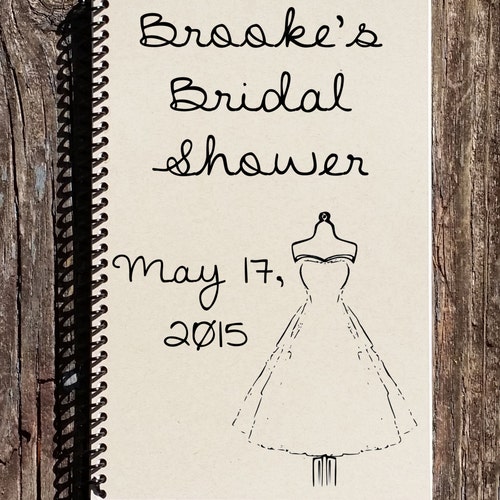 Bridal Shower Book Personalized Bridal Shower Book Bridal Etsy