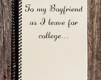 Boyfriend Going to College Gift: Recycled Kraft Paper Journal