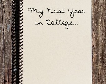 First Year in College Journal: Recycled Kraft Paper Notebook