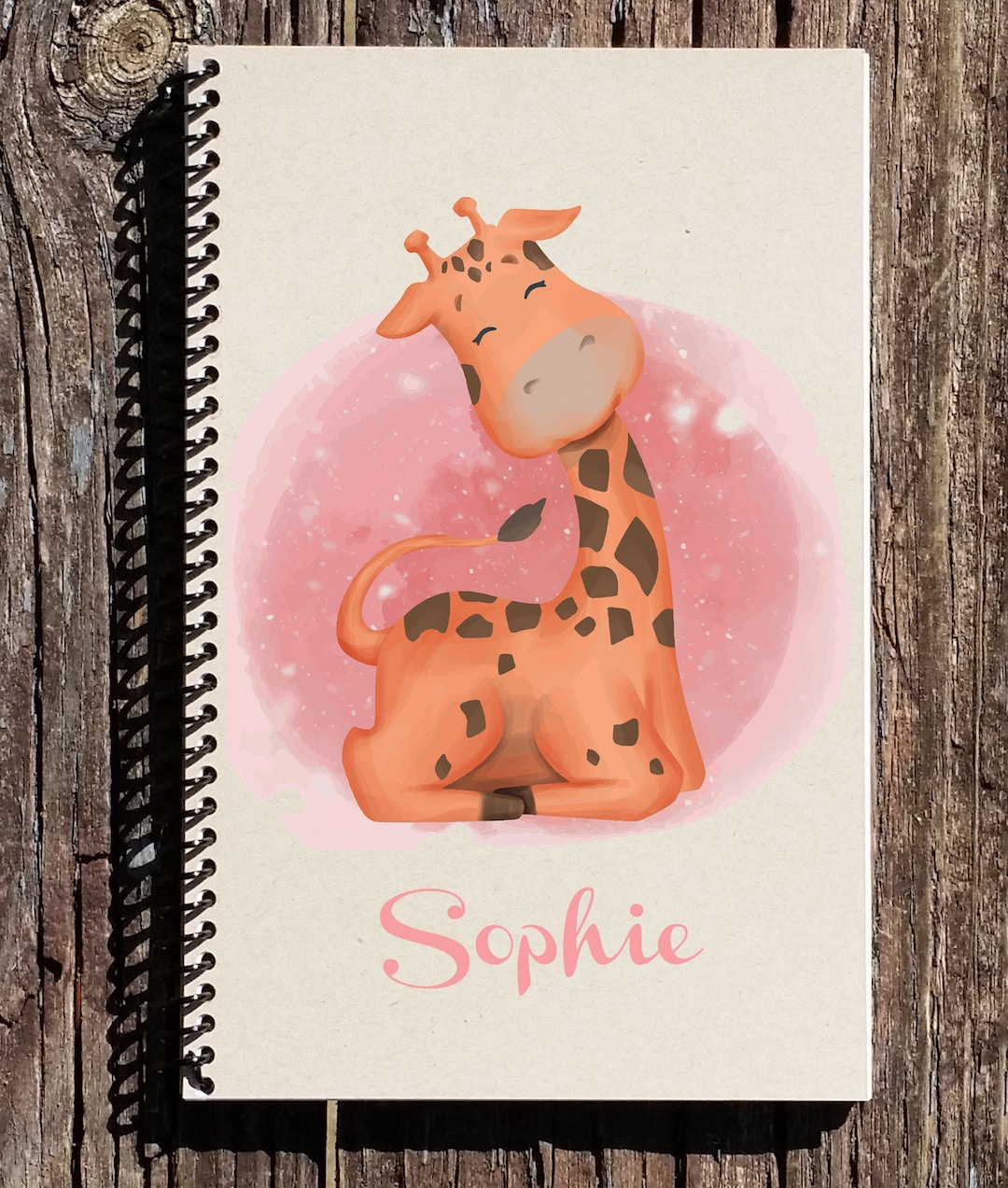 Personalized Baby Giraffe Spiral Notebook: Child's Journal - Etsy