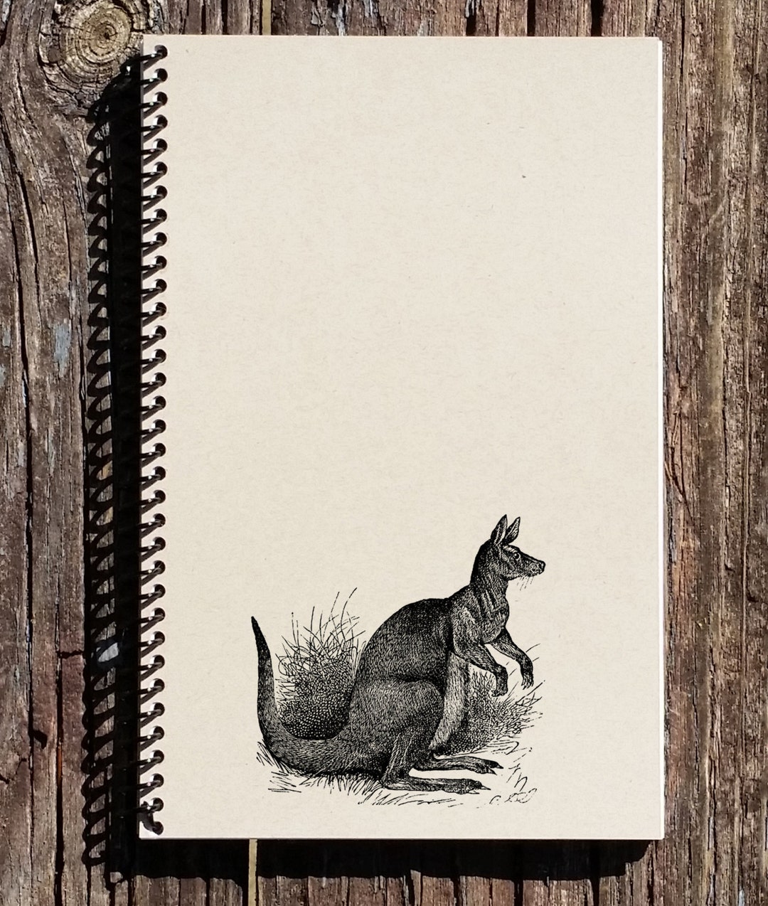 Kangaroo Journal Kangaroo Spiral Notebook Outback Etsy