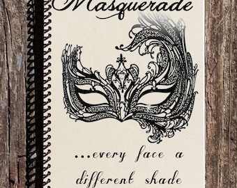 Phantom of the Opera Masquerade Mask Journal - Recycled Kraft Paper