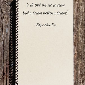 Edgar Allen Poe Journal - Edgar Allen Poe Quote