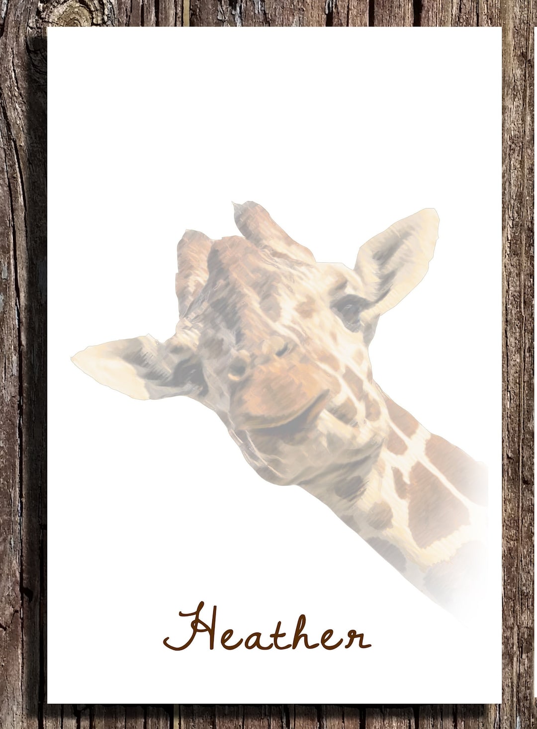 Personalized Giraffe Notepad Set: 5.5x8.5, 50-sheet Stationery - Etsy
