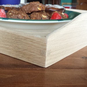 Handcrafted oak serving Tray, Unfinished serving tray, Wood Serving Tray, Valentine's day gift, Breakfast Tray, DIY, Craft Ideas image 3