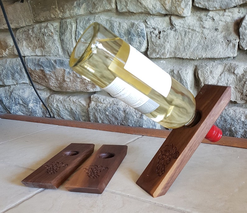 Gravity Defying Wine Bottle Holder Etsy
