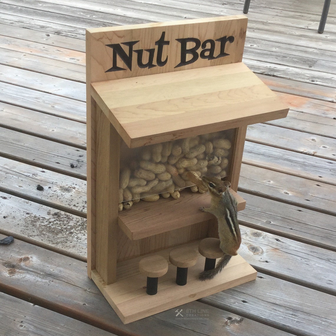 Chipmunk Feeder Nut Bar Bird Feeder Squirrel Feeder Garden Etsy