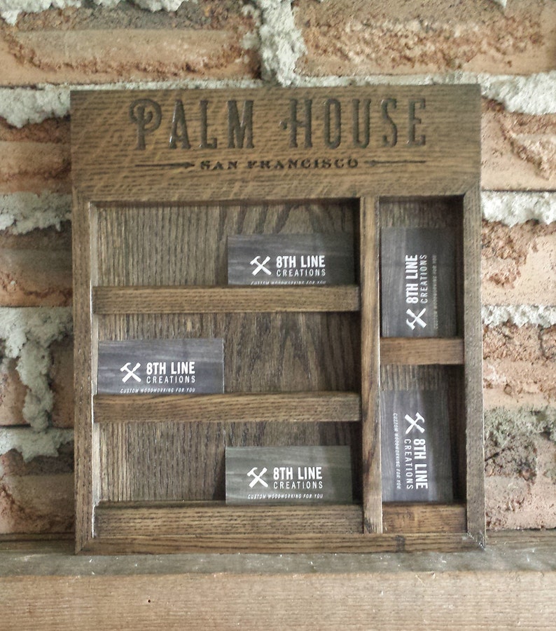 Wall Mounted Business Card Holder - Etsy