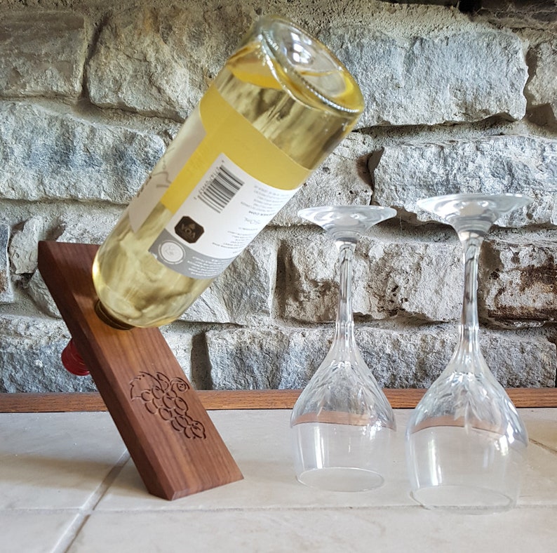 Gravity Defying Wine Bottle Holder Etsy