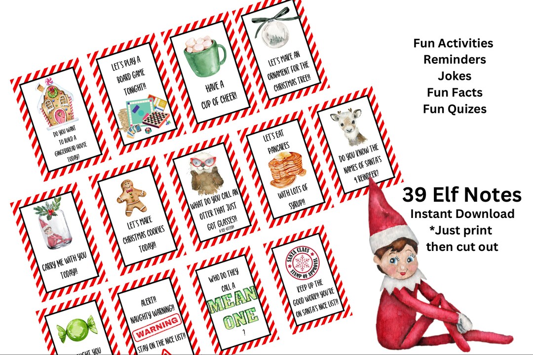 Printable Elf on the Shelf Kit, Elf on the Shelf Props, Elf on the ...