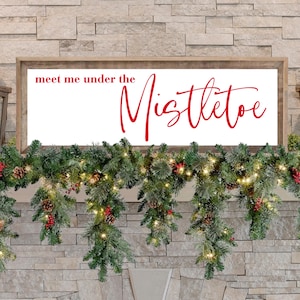 Meet Me Under The Mistletoe Sign, Christmas Print, Christmas Mistletoe Printable, Master Bedroom Decor, Christmas Wall Decorations, Farmhous