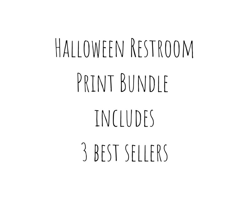 Halloween Restroom Signs Bundle Halloween Restroom Prints - Etsy