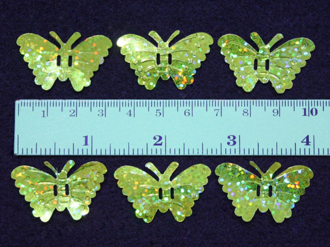 Green Glitter Butterfly Sequins Etsy