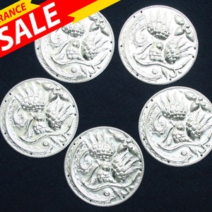 Clearance Sale • 5 pcs • 7.5 cm • Round Hmong Decoration Plate