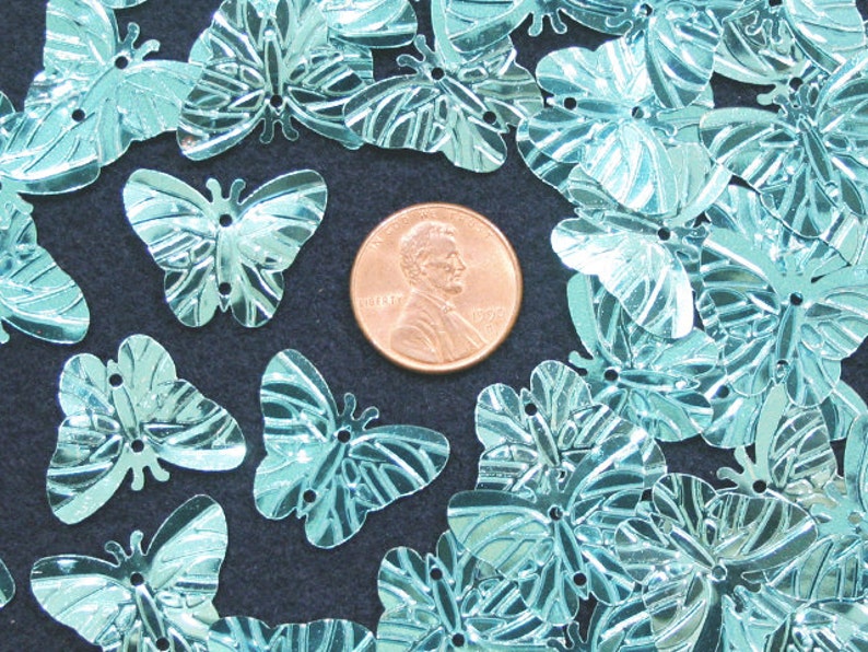 50 \u2022 Metallic Blue Butterfly Sequins