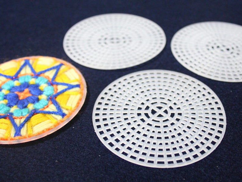 3x3 in Round Plastic Canvas Etsy