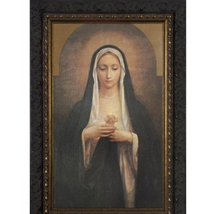 Virgin Mary icon, Special Custom order, Painting, Holy Mother, Santa Maria, hand painted,Blessed Mother,handmade ,oil on canvas,catholic art