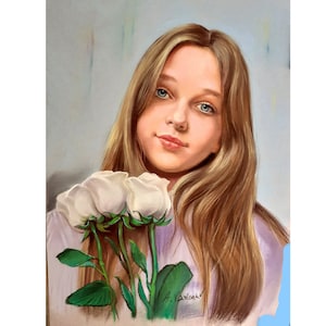 Oil Portrait,family painting, Sisters portrait, custom portrait, from photo, original painting, oil on canvas, handmade, family, for her