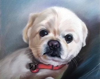 Custom dog portrait, Labrador, original painting, dog art, animal painting, pet painting,custom portrait, handmade,Labrador portrait gift