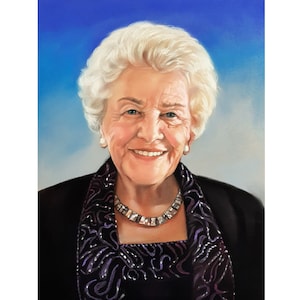 Oil Portrait, Woman painting, professional, custom portrait, from photo, Grandma painting, oil on canvas, handmade, family,for her, for mom