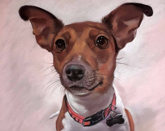Custom Dog painting, Oil painting, Custom pet portrait, original, animal portrait ,pet lover painting, handmade, dog painting, oil on canvas