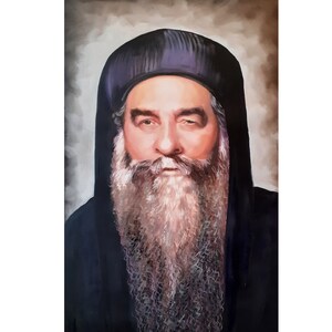 Icon, Pope Cyril VI of Alexandria, Painting, Orthodox, Pope Kyrillos, hand painted icon, handmade ,oil on canvas, Christian gift, gift, art