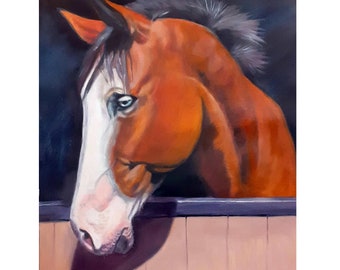 Custom horse painting, Oil Portrait,custom portrait,portrait from photo, original portrait,animal portrait,fine art,handmade, horse portrait