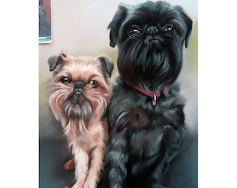 Dog portrait, Oil painting, Custom pet portrait, original, animal portrait ,pet lover painting, handmade, dog painting, oil on canvas, doggy