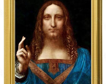 Salvator Mundi, Oil Reproduction, Leonardo da Vinci, Custom painting, masterpiece, oil on canvas, handmade painting, Renaissance, fine art