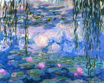 Water lilies, Claud Monet, Reproduction, Replica, Oil painting, masterpiece, Custom order, handmade painting, oil on canvas, real painting