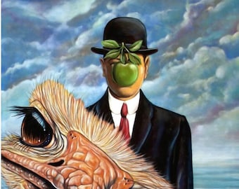 ルネ・マグリット「人の子」1964年、高品質の手描き油絵複製 - Etsy 日本