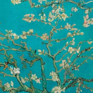 Reprodukcja olejna, Vinsent Van Gogh, Kwiaty migdałowca, obraz na zamówienie, arcydzieło, obraz olejny, ręcznie robiony, ręcznie wykonana replika, sztuka piękna, replika