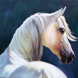 Dipinto personalizzato di cavallo, ritratto a olio, ritratto personalizzato, ritratto da foto, ritratto originale, ritratto di animale, belle arti, fatto a mano, ritratto di cavallo