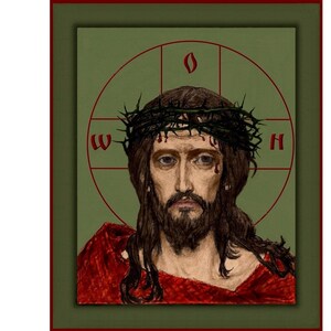 Icon, Jesus Christ, Painting, Orthodox, Religion, hand painted icon, handmade ,oil on canvas, Christian gift, gift, art