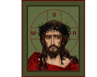 Icona, Gesù Cristo, Pittura, Ortodosso, Religione, icona dipinta a mano, fatto a mano, olio su tela, regalo cristiano, regalo, arte