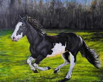 Custom horse painting, Oil Portrait,custom portrait,portrait from photo, original portrait,animal portrait,fine art,handmade, horse portrait