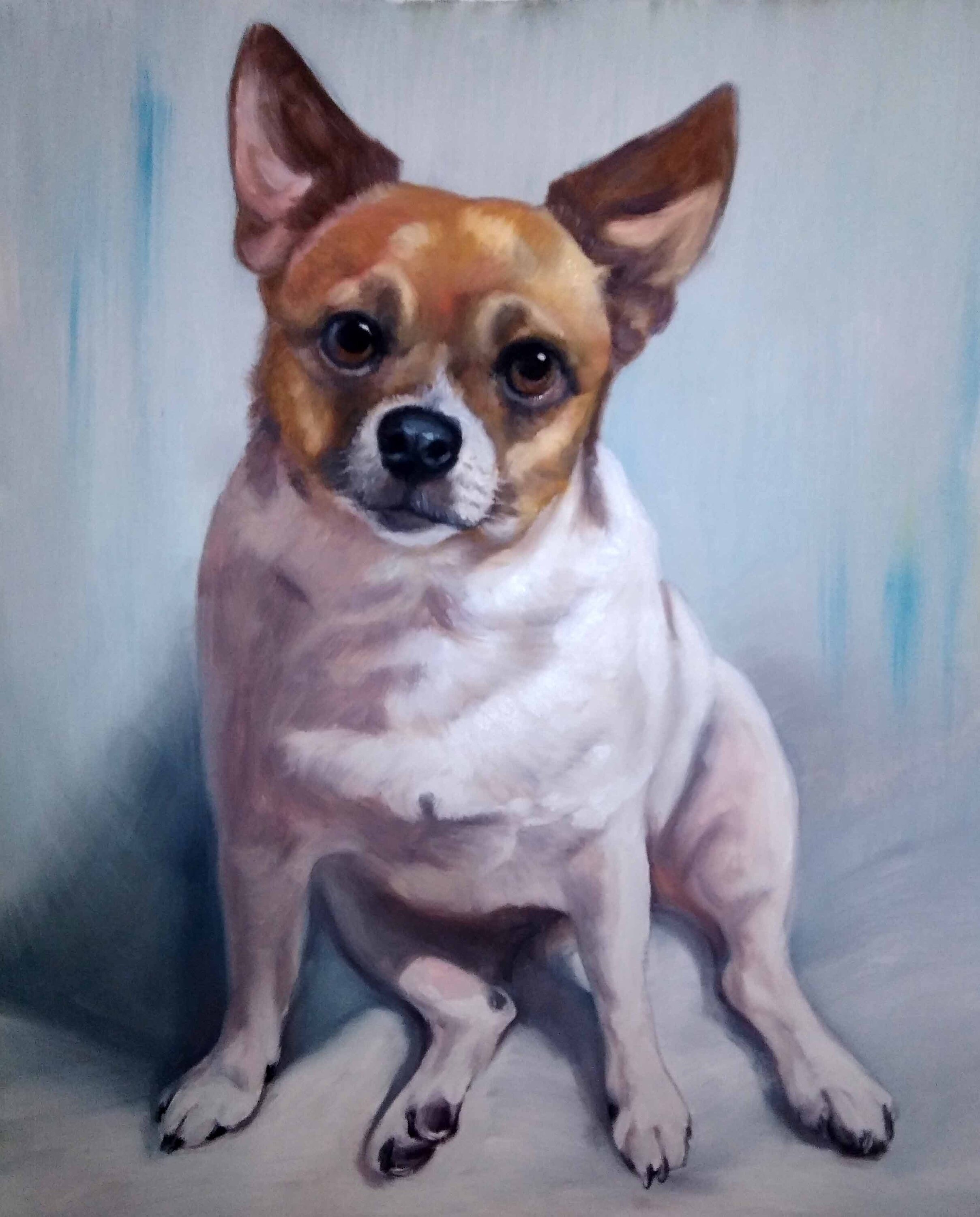 ペット　犬　絵　油彩画肖像画　カスタマイズ 犬の肖像画、油絵、カスタムペットの肖像画、オリジナル、動物の