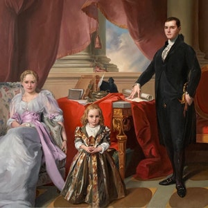 Reproduction, painting, Family painting, Oil painting, masterpiece reproduction, custom order, handmade painting, oil on canvas, replica