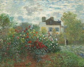 Oil Reproduction, The garden of Monet Argenteuil, custom painting, masterpiece,custom painting, fine art ,handmade replica