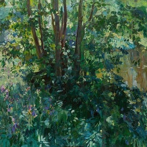 Replica, Nikolai Klodt, Masterpiece reproduction, custom painting, handmade painting, oil on canvas, fine art, impressionism, tree painting