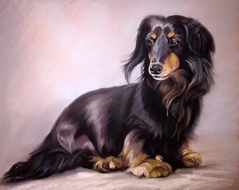Dog portrait, Pastell painting, Custom pet portrait, original, animal portrait ,pet lover painting, handmade, dog painting, doggy,