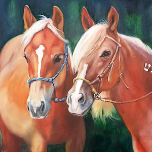 Peinture cheval personnalisée, portrait à l&#39;huile, portrait personnalisé, portrait d&#39;après photo, portrait original, portrait animalier, équin, fait main, portrait de cheval