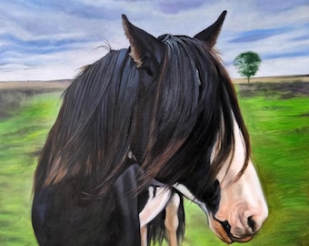 Custom horse painting, Oil Portrait,custom portrait,portrait from photo, original portrait,animal portrait,fine art,handmade, horse portrait