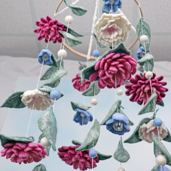 Felt Flower Mobile Etsy